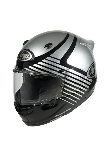 Quantic Flight Gray Closed Motorcycle Helmet