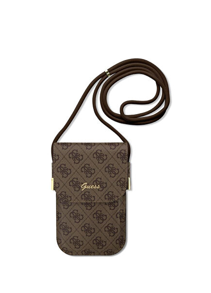 4G Patterned Metal Logo Crossbody Strap Phone Bag