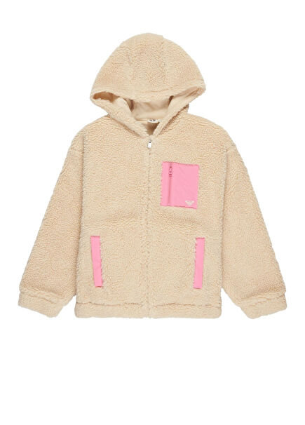 Perfect Cloud Bej Kapüşonlu Kız Çocuk Mont