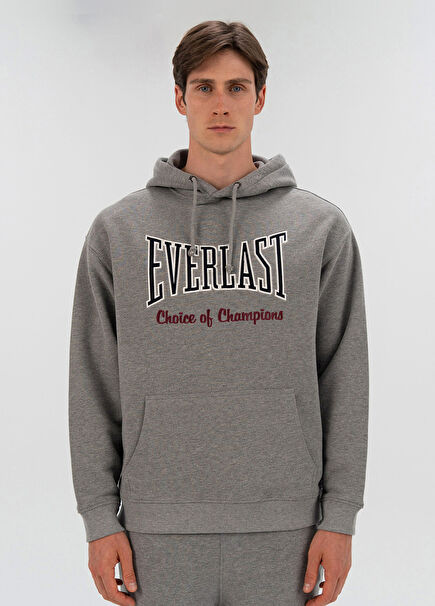 Heritage Champions Gri Kapüşonlu Unisex Spor Sweatshirt