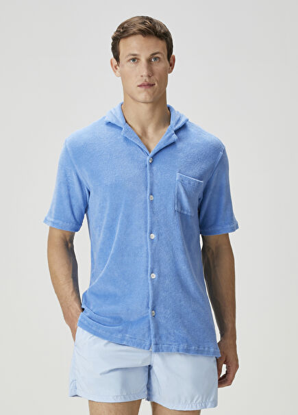 Blue Short Sleeve Terry Shirt