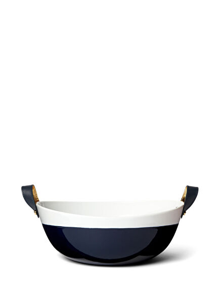 Wyatt Navy White Salad Bowl