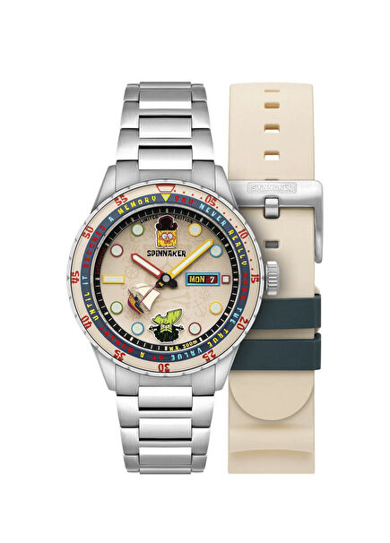 SP-5171-11 Metalik Gri Çelik Erkek Kol Saati