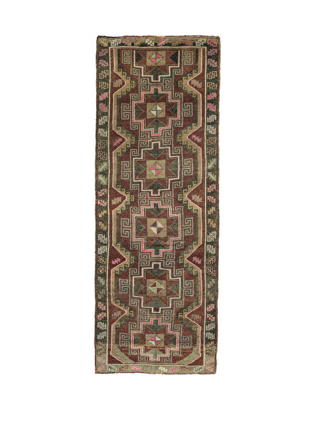 Eral Geometric Patterned Wool Runner 160x449 cm