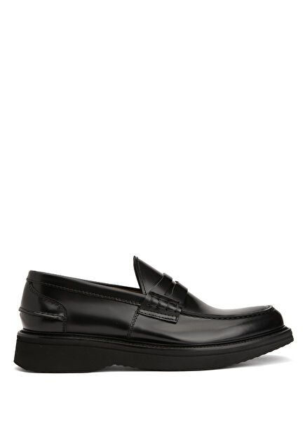Black Men's Leather Loafer