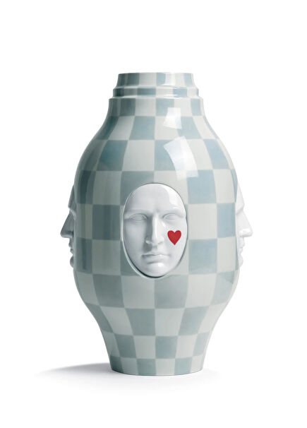 Conversation I White Porcelain Vase
