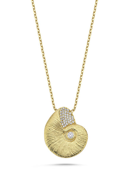 Nautilus 14K Gold Women's Diamond Necklace