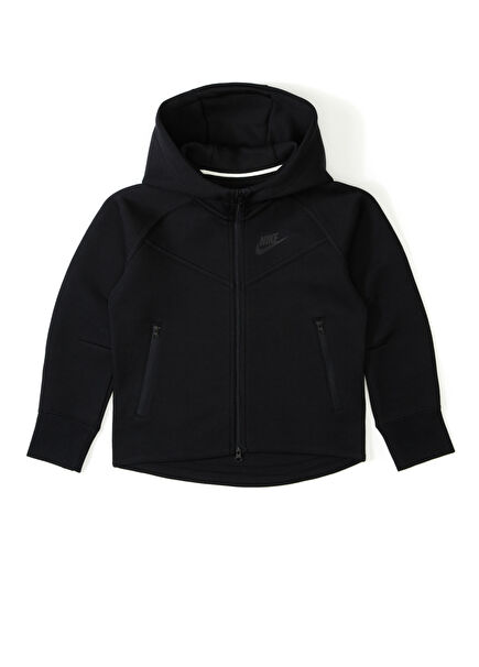 Black Hooded Girls Sweatshirt