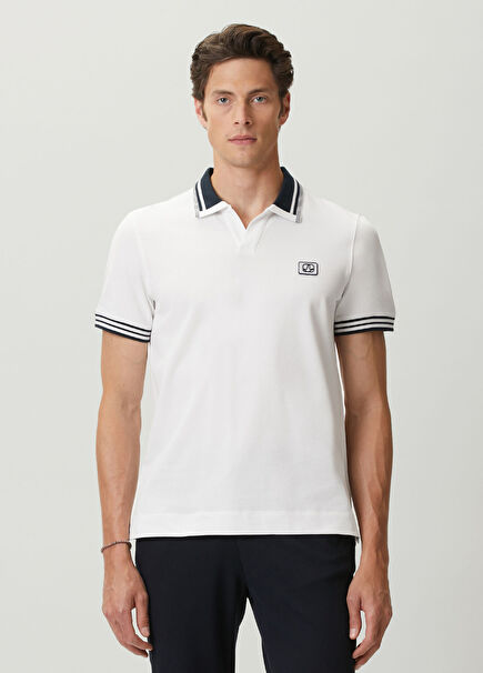Beyaz Comfort Fit Pike Polo T-shirt