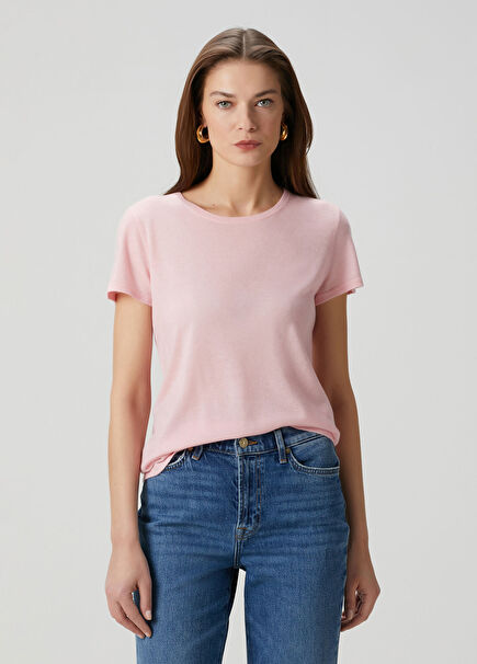 Pembe Kaşmir T-shirt