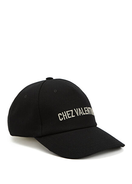Black Logo Embroidered Men's Hat