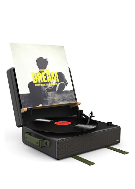 toGo Şarjlı Dahili Hoparlörlü Taşınabilir 30W RMS Siyah Bluetooth Pikap Plakçalar