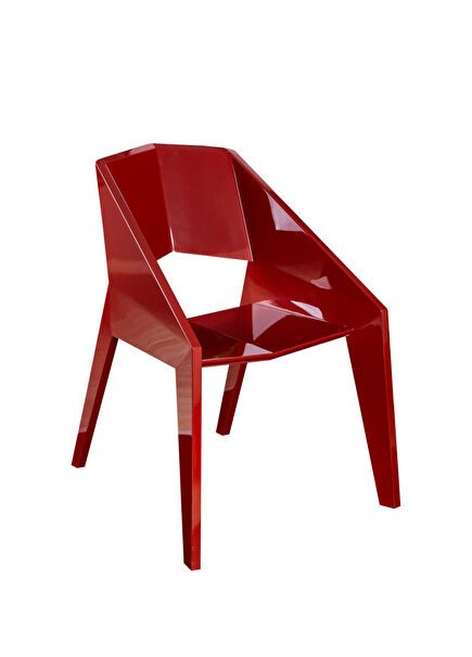 Keops Parlak Kırmızı Yemek Odası Sandalye