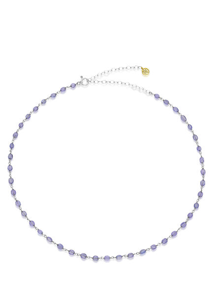 Tanzanite Natural Stone Silver Women's Necklace