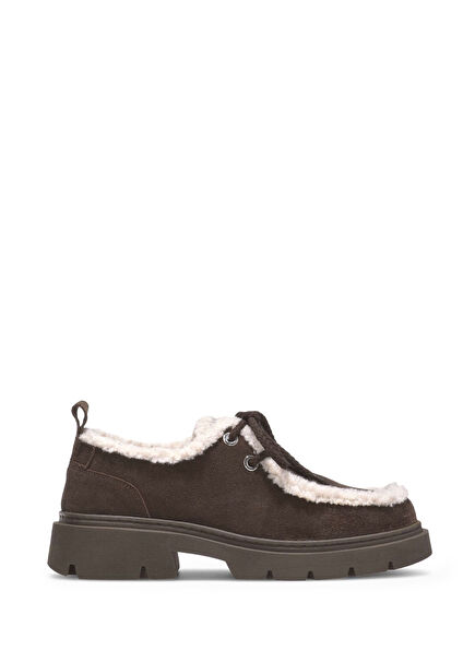 Mocabee Curly Kahverengi Kadın Deri Loafer