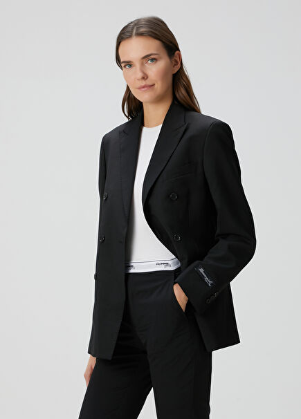 Classic Black Wool Blazer