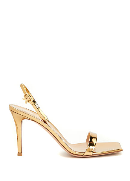 Gold Womens Leather Sandals