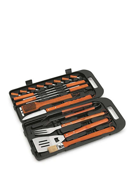 BBQ Stainless Steel 18 Piece Barbecue Accessory Set