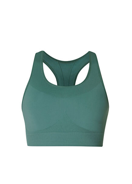 Stamina Seamless Sports Yeşil Fitness Bra Kadın Spor Atlet