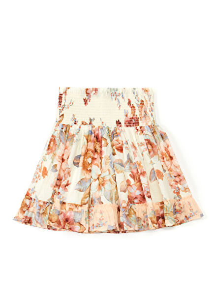 Awaken Multicolored Patterned Girls' Skirt