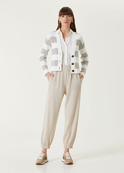 Beige Cashmere Sweatpants
