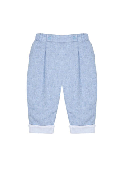Blue Cotton Baby Boy Pants