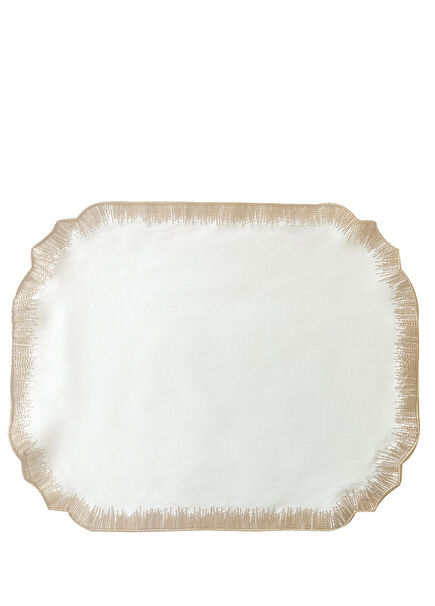 Alice Beyaz Gold 2li Amerikan Servis Peçete Seti