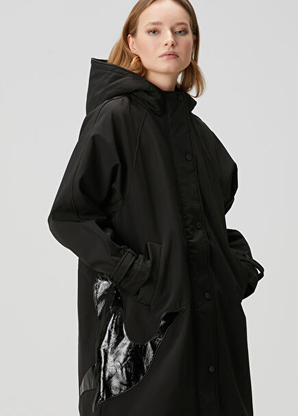 Black Hooded Coat