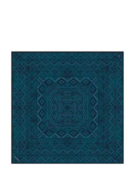 Etnik Desenli Twill İpek Kadın Eşarp