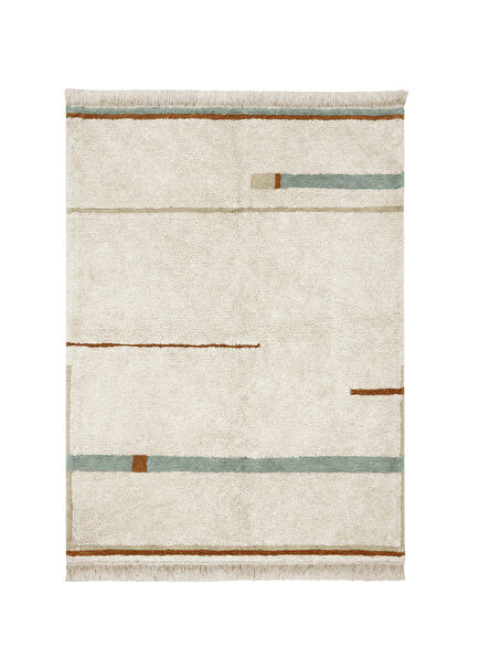 Eco City Koleksiyonu Lanes Vintage Blue Çocuk Odası Halı 90 x 130 cm