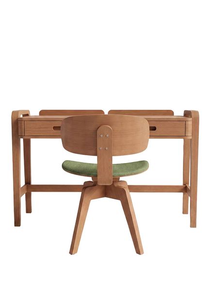Naturel Demce Masa + Fila Wood Sandalye Çalışma Seti