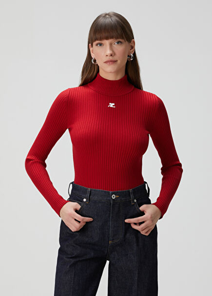 Red Rib Sweater