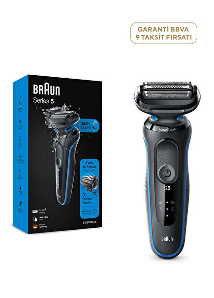Yeni Seri 5 B1000s Islak & Kuru Kablosuz Tıraş Makinesi