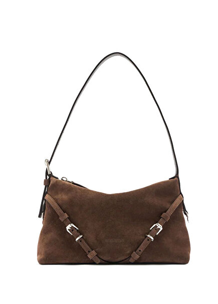 Voyou Mini Brown Women's Suede Bag