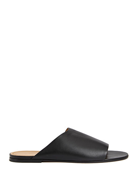 Signum Siyah Kadın Deri Terlik