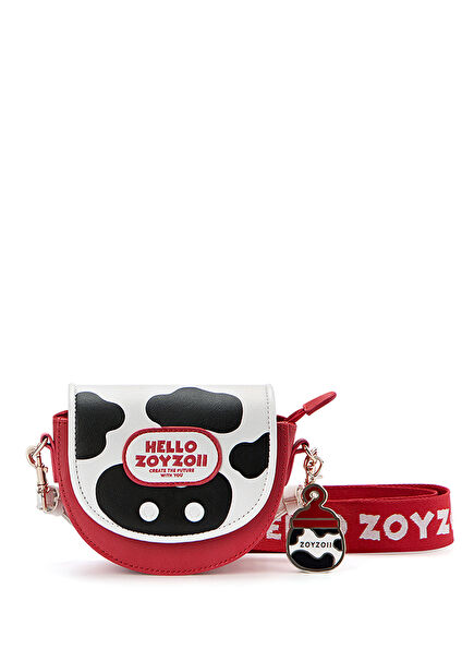 Milk Cow Leather Crossbody Unisex Kids Shoulder Bag