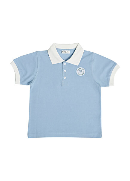 Mavi Polo Yaka Erkek Çocuk T-shirt