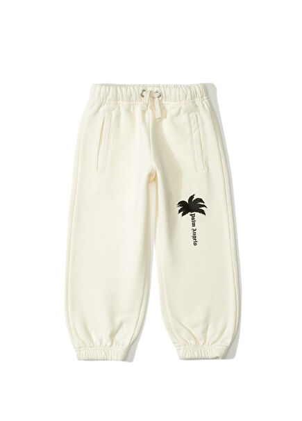 Black Logo Printed Girl's Trousers