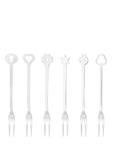 Party 6-piece Stainless Steel Cocktail Fork Set