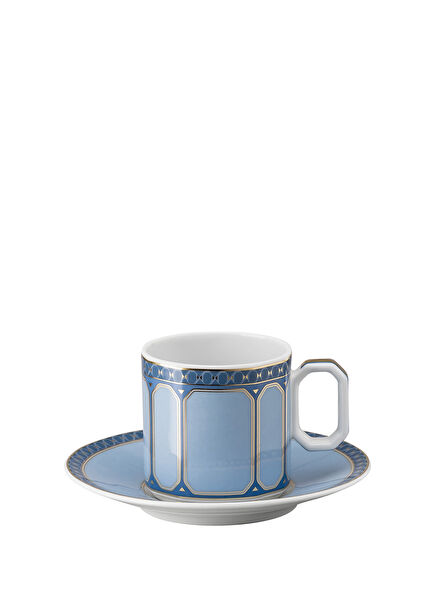 Signum Azure Porcelain Coffee Cup And Saucer