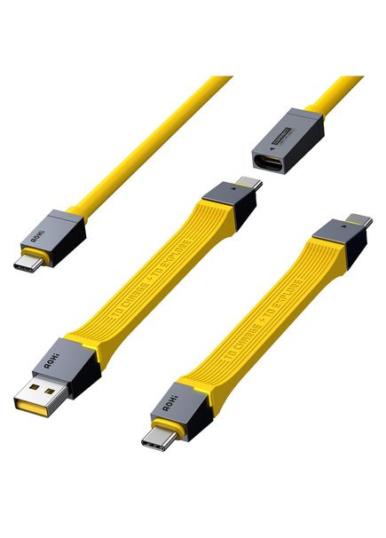The Future 4-in-1 USB-C to USB-C Modular Extendable 40Gbps 8K Support 240W PD 3.1 USB4 Super Fast Charging/Data Cable Set
