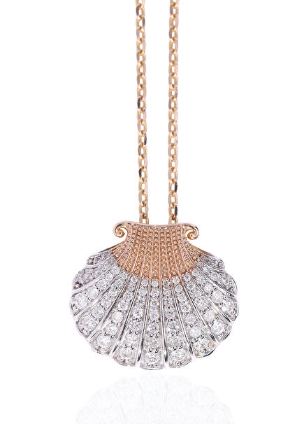 Aphrodite Rose Gold Diamond 14 Karat Women's Gold Necklace