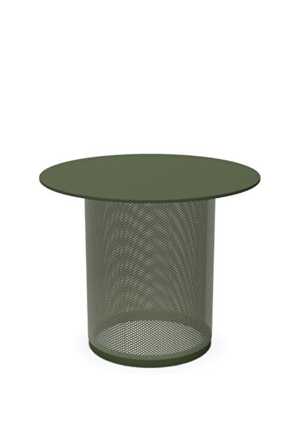 Cabla Military Green Steel Round Side Table 58 x 45 cm