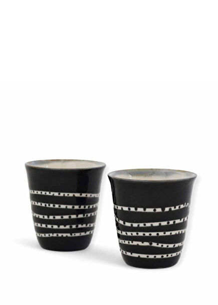 Aura Small Black Porcelain Coffee Mug