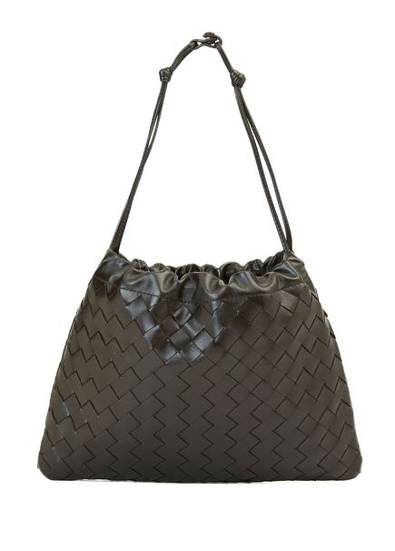 Dustbag Medium Coffee Gold Women's Leather Shoulde