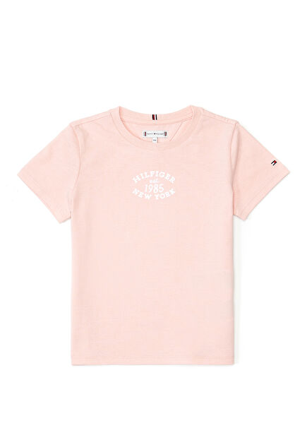 Pink Logo Printed Girls T-Shirt