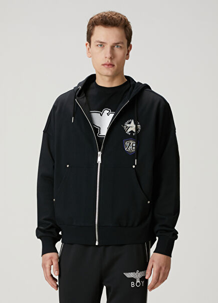 Astro Size Anthracite Hooded Sweatshirt