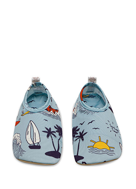 Surfing Time Desenli Erkek Çocuk Deniz Ayakkabısı