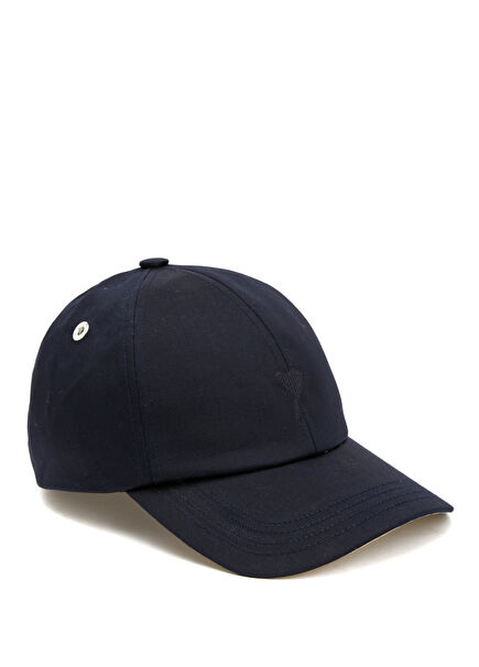 Navy Blue Logo Embroidered Men's Hat