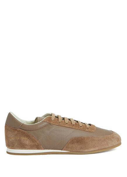 Taupe Men's Leather Sneakers